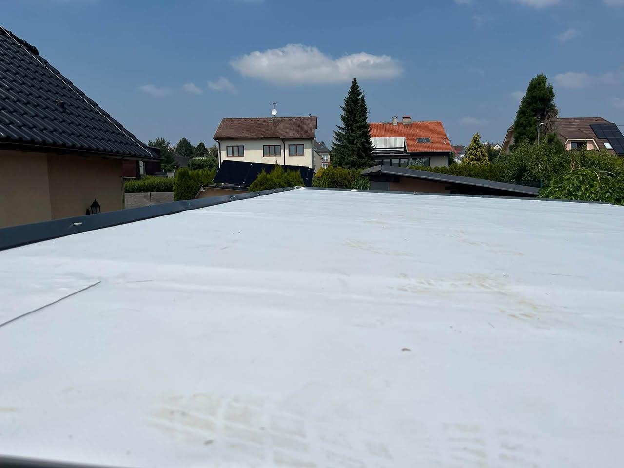Dokončená hydroizolace střechy v Kylešovicích